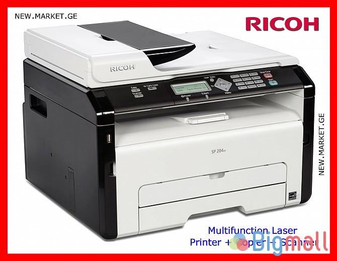 RICOH SP 204SN printer პრინტერი სკანერი ქსეროქსი xerox принтер сканер - სურათი 1