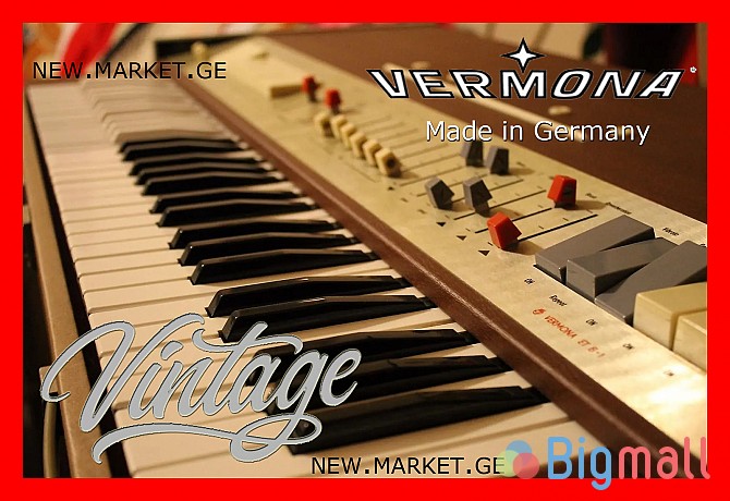 ვინტაჟური სინთეზატორი Vermona ET 6-1 Germany პიანინო ელექტრო ორგანი - სურათი 1