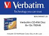 გადაწერადი დისკები CD დისკი ახალი Verbatim 8x-12x CDRW 700MB discs new