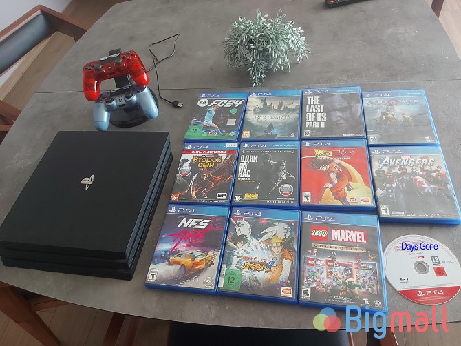 PlayStation 4 PRO 4K 1TB (PS4) + 13 თამაში - სურათი 1