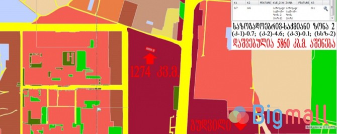 იყიდება დიდი-დიღომში მიწის ნაკვეთი 1274 კვ.მ. - სურათი 1