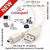 USB კაბელი ციფრული ფოტო ვიდეო კამერის ახალი camera USB cable кабель