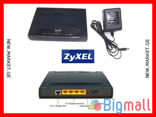 ვყიდი ADSL ინტერნეტის მოდემი როუტერი ZyXEL P-660H ADSL2+ modem router - სურათი 1